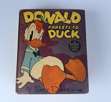 Vintage 1930s Walt Disney Big Little Book Donald Duck Forgets To Duck EXCELLENT picture