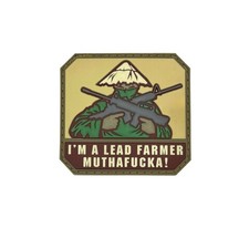 Im a Lead Farmer Mxthfxcka Funny Patch PVC 3.0 Inch Hook Fastener picture