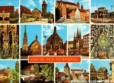 Vintage Germany Postcard Nuremberg Multi View Gruss aus Nürnberg Unposted picture