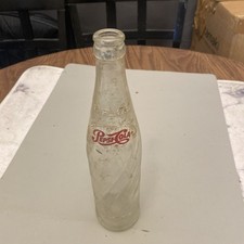 Vintage Pepsi Cola ACL Glass Bottle One Pint Swirl Texture 16 oz  dug bottle   picture
