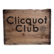 Vintage Clicquot Club Soda Wood Shipping Crate 12 Full quart Size Box Crate picture