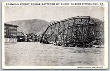 K20/ Pittsburgh Pennsylvania Postcard c1936 Flood Disaster Bridge 249 picture