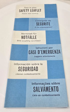 BOAC B.O.A.C. Airlines Safety Leaflet Brochure 1960 - clean- British Overseas picture