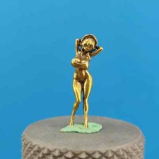 27Mm Solid Brass Sexy Cartoon Girl Statue Art Beauty Body Model Figurine Artwork picture