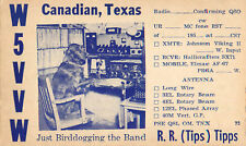 QSL Card Canadian Texas Retriever Dog at Radio W5VVW R.R. Tipps Birddogging picture