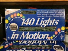 Vintage 140 Lights in Motion Indoor Outdoor 63 ft Holiday Light Set New In Box picture