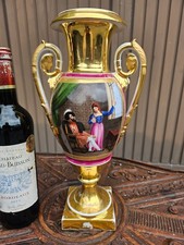 Antique vieux paris porcelain hand paint vase 19thc picture