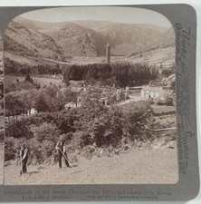 Glendalough Seven Churches Retreat St. Kevin Ireland’s Wicklow Hills Stereoview picture
