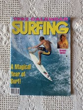 Vintage 1992 SURFING Calendar 90s Surf Photography Beach Surfer Used Written picture