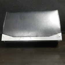 Black Leather And Chrome Personal/Travel Humidor With Magnetic Closure picture
