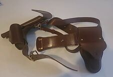 R.C.M.P. GUN HOLSTER leather belt  J.E. LORTIE brown Canadian Mountie 36 PISTOL picture