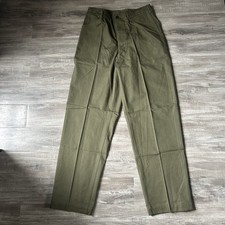 Vintage 1940s WW2 US Navy N3 HBT  Trousers Pants Stamped 34x33 Fits 32x33 USN picture