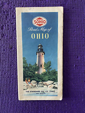 Vintage SOHIO Road Map of Ohio 1948 picture