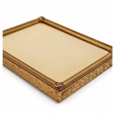 Vintage Gold Tone Picture Frame Floral Embossed Border Ornate picture