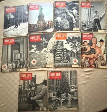 Vintage Boys' Life Magazine Lot - 10 Issues 1949 Boy Scouts BSA Scouting picture