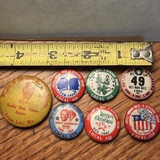 6 Vintage 1960's Hotel, Motel, Rest. & Beverage Union Local 458 Pinback buttons picture