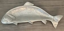 Wilton Platter/Tray Trout Fish Silver Cast Aluminum Signed Bruce Fox 1976 picture