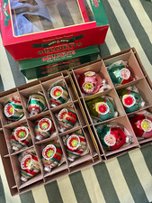 Shiny Brite Vintage Reproduction Glass Ornament Boxed Lot  picture