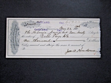 vTg 1906 Oakland CA Wells Fargo & Co Bank Check Express Henderson Athenian Club? picture