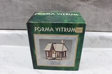 Bill Job 1993 Forma Vitrum Pink Candymaker's Cottage Stained Glass House W/Sign picture