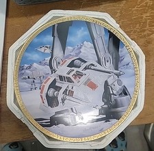 1995 HAMILTON COLLECTION STAR WARS SNOW SPEEDERS PLATE W/COA & BOX picture