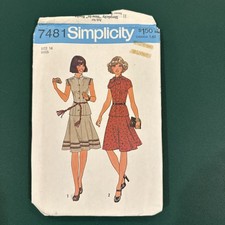 Simplicity 7481 Size 14 Misses Dress picture