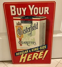 Antique Vintage vintage Chesterfield Cigarette Sign picture
