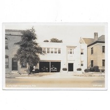 Vtg RPPC Postcard Tuskegee AL City Hall Misprint Misspelled Cline Car History picture