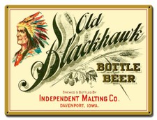 OLD BLACKHAWK BOTTLE BEER DAVENPORT IOWA 16