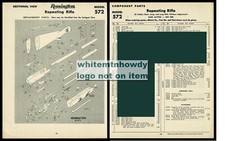 1964 REMINGTON 514 .22 Bolt Action Rimfire Rifle 2-page Schematic and Parts List picture