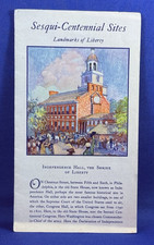 1926 Sesqui-Centennial Sites Landmarks of Liberty Map Brochure La France picture