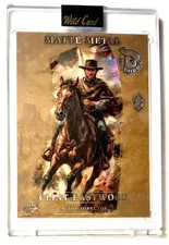 CLINT EASTWOOD TRUE 1/1 WILD CARD MATTE METAL BRUSHED OIL ART - leaf pop century picture