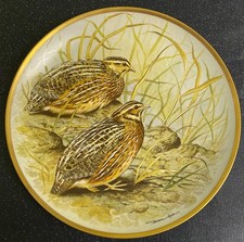 Vintage Game Birds COMMON QUAIL Bird Franklin Porcelain Plate Limoges BASIL EDE picture