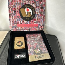 1932-2002 70th Anniversary Brass Zippo Lighter Friends For Life -Mint In The Box picture