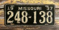 1937 Missouri License Plate 248-138 picture