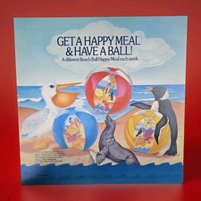 1986 McDonald’s translite sign GET A HAPPY MEAL & HAVE A BALL 21.75