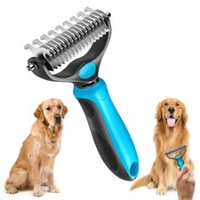 2in1 Stainless Pet Deshedding Brush Dog Hair Remover Pet Fur Knot Cutter Puppy C picture