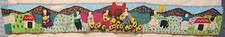 Vtg Peruvian Arpillera Textile Folk Art Embroidered Applique 3D Wall Art Garden picture