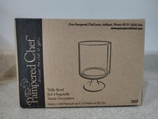 Pampered Chef Trifle Bowl w/ Pedestal & Lid - NEW- Retired # 2832 Ships Free picture