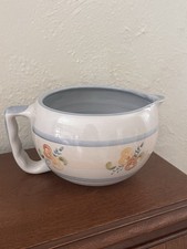 Vintage Louisville Stoneware Primrose Handled Bowl w/ Spout Child Chamber Pot picture