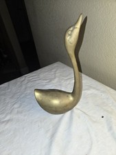 Vintage Small Dainty Brass Swan Goose Figurines Swans Geese 4