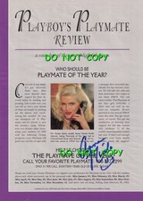 Playmate of the Year 1993 Anna Nicole Smith signed 1994 Playboy page picture