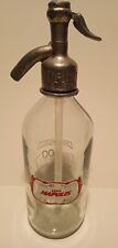 SODA Napoles SELTZER Clear Bright Red White Graphics BOTTLE INDUSTRIA ARGENTINA picture