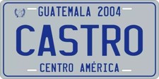 Guatemala 2004 Custom State License Plate Personalized 12