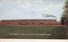 Steel Car Works Bettendorf IA Iowa Train Railroad Army Trucks Vtg Postcard E3 picture