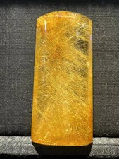 70*33*19mm A++ Natural Gold Rutilated Quartz Titanium Crystal Pendant picture