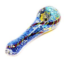 4.25'' Blue Octopus Head Ribbon Thick Durable Glass Hand Pipe THB-44 picture