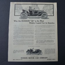 Antique 1911 Life Magazine Advertisement Hudson Motor Car Co. & Locomobile picture