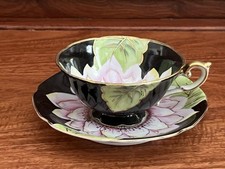 VTG Fancy China Hand Painted Tea Cup & Saucer Set Made in Occupied Japan picture