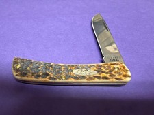MIB 2022 Case XX Chrome Vanadium Amber Bone PS Jigged Sod Buster Jr 6137CV picture